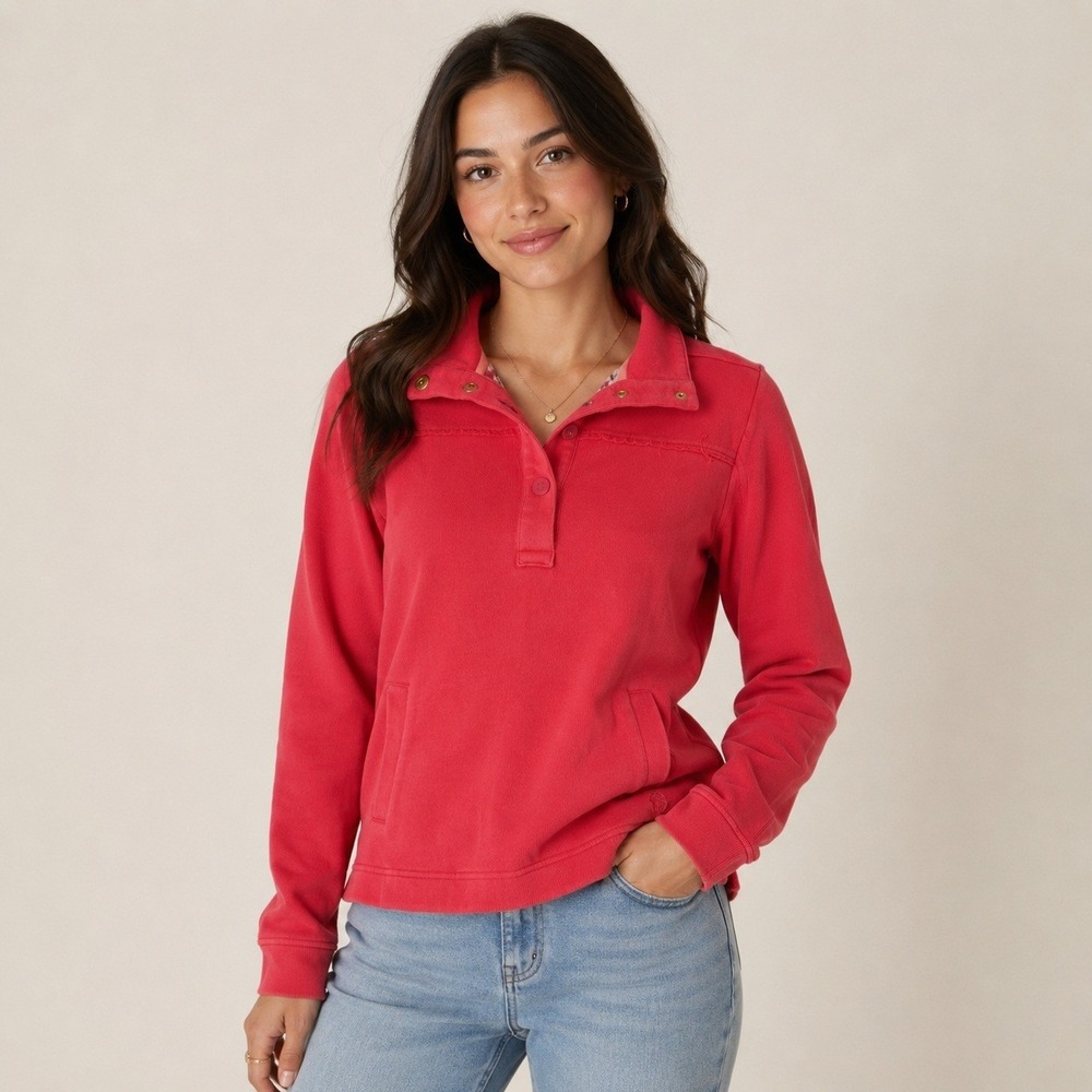 Tommy Bahama Pullover Womens Small Pink Coastal Tropical Preppy Mock Neck